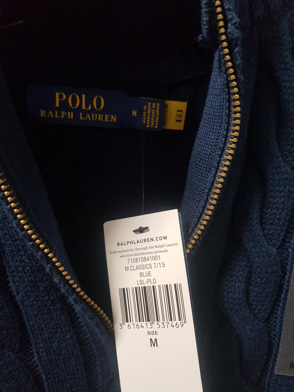 폴로 반집업 니트 100 새상품