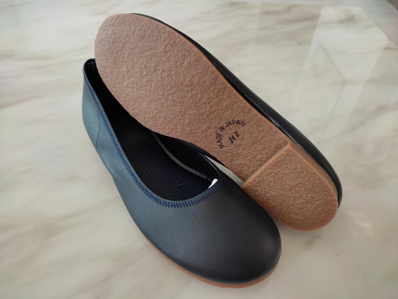 일본수제화(네이비무광) made in japan 플렛슈즈