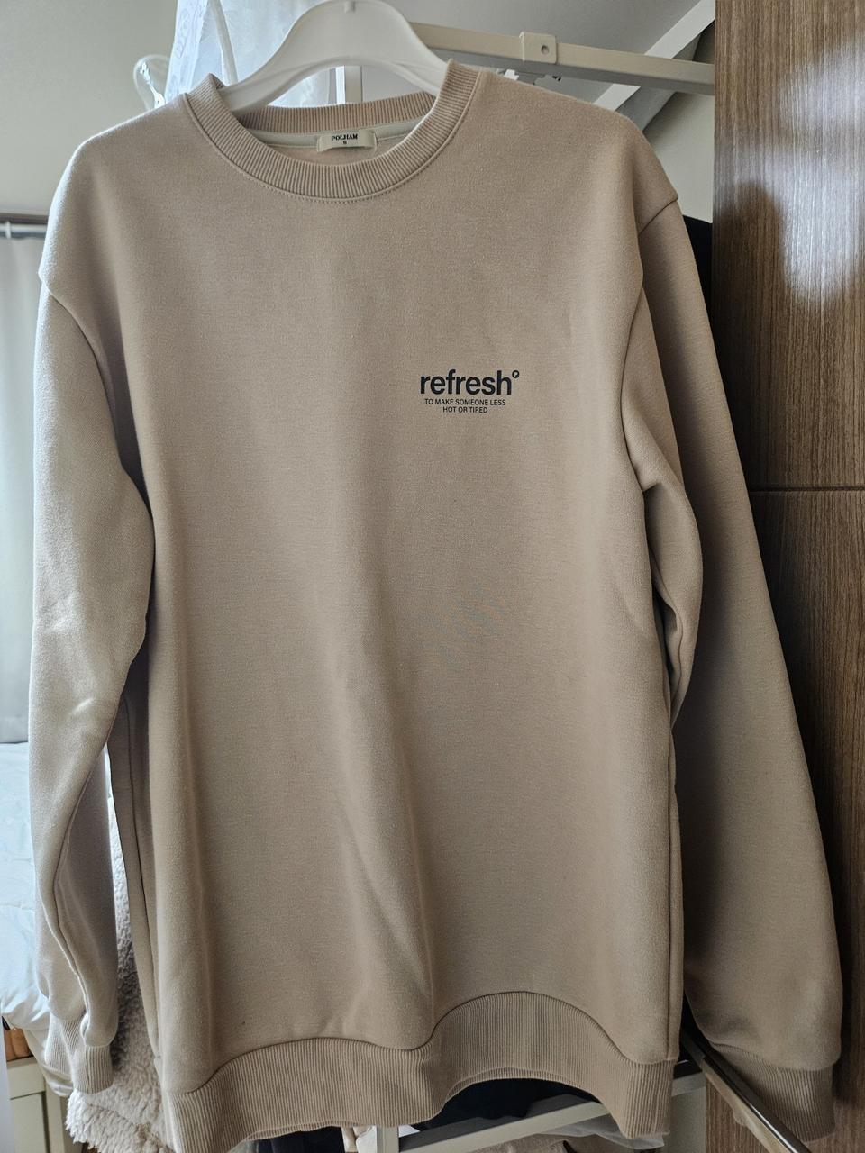 폴햄 베이지 기모 맨투맨티