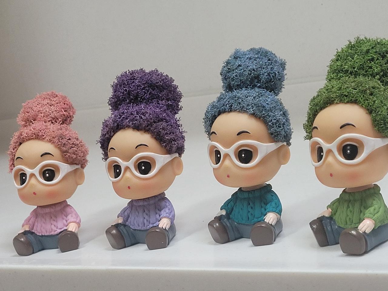 공기정화식물인형/깜둥이세트/스칸디아모스/인테리어장식소품/집들이선물/