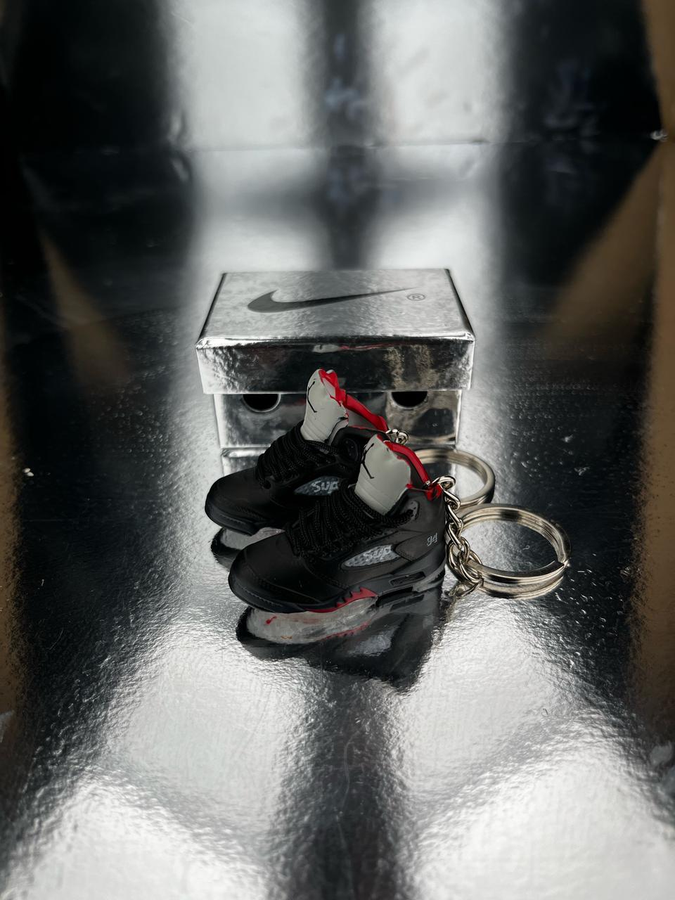 조던5 슈프림 블랙 신발피규어 키링