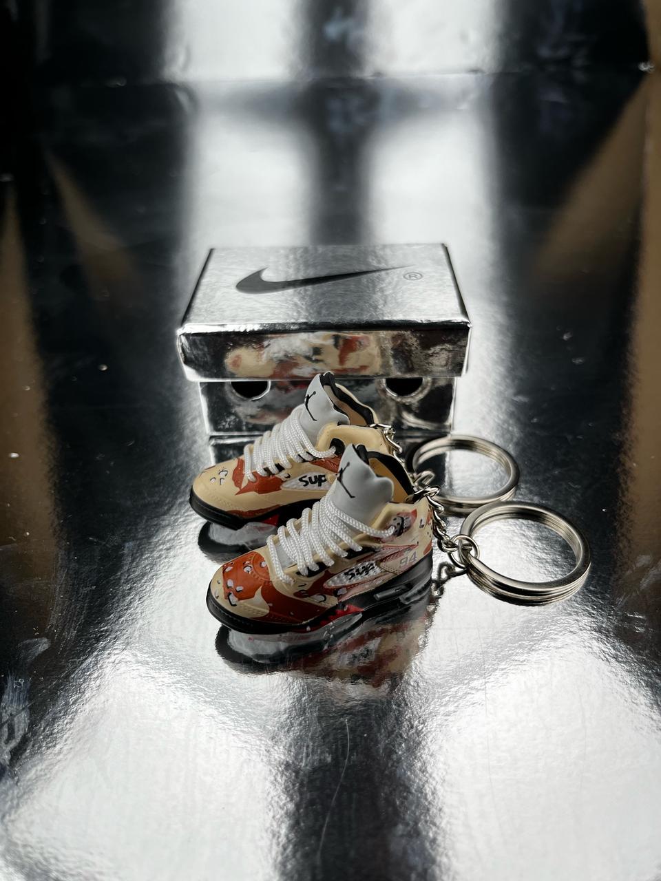 조던5 슈프림 카모 신발피규어 키링