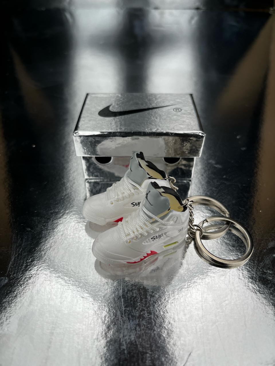 조던5 슈프림 화이트 신발피규어 키링