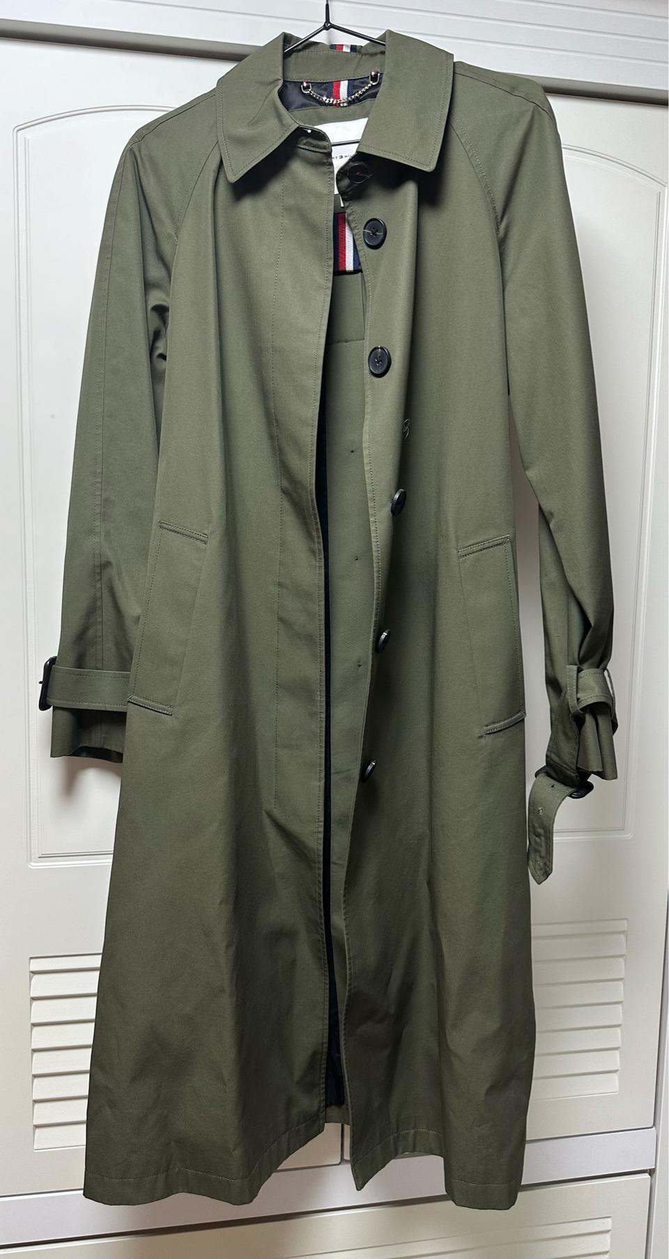 타미힐피거 롱 트렌치코트