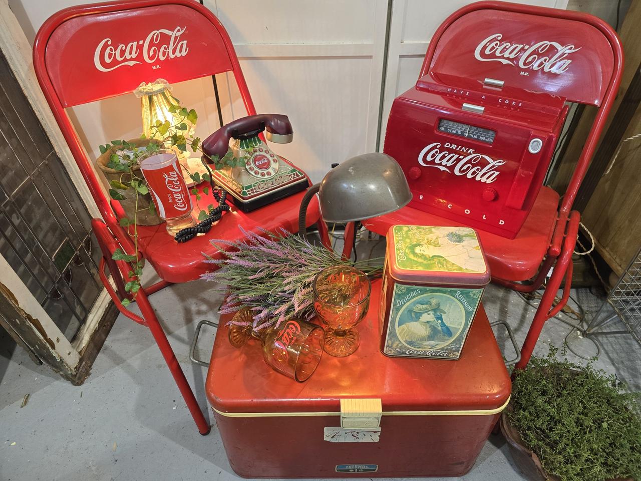 코카콜라 범랑의자