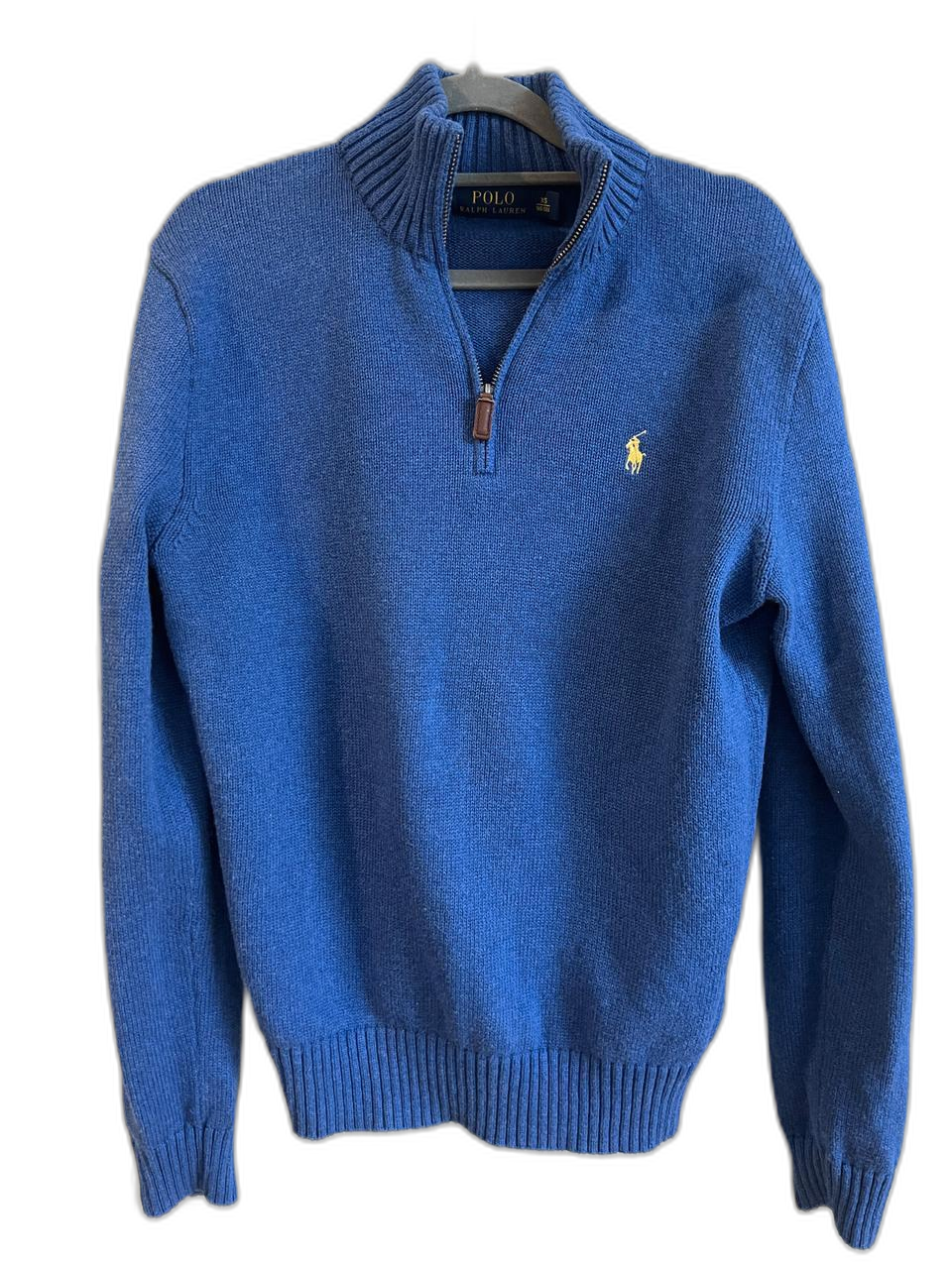 (택포) 남녀공용 폴로 반집업 니트 블루 xs