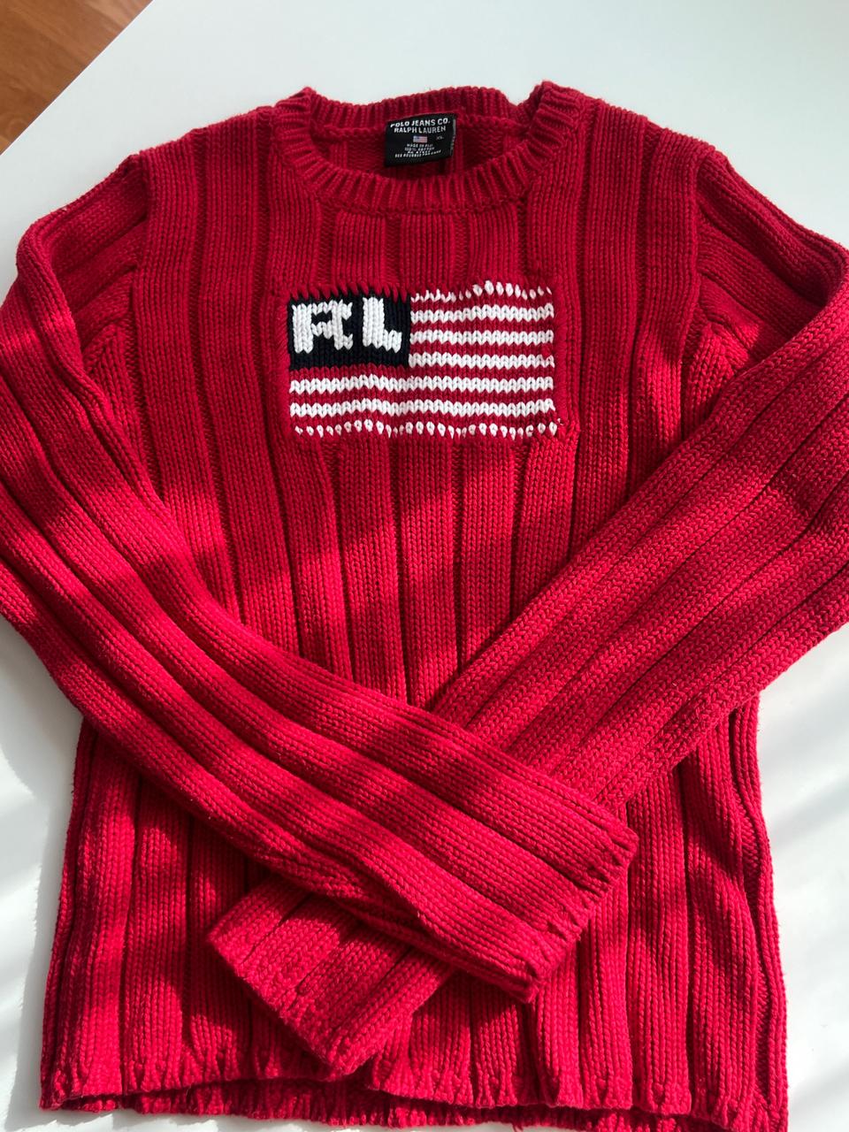 폴로 빈티지 니트 레드