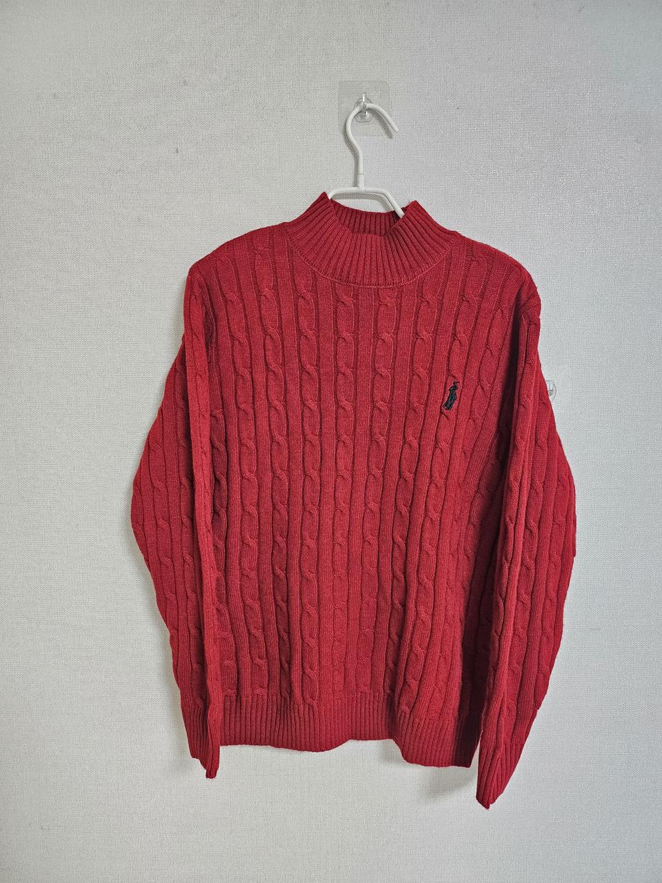 새상품♥꽈배기 부드러운 니트 빨간색 티셔츠♥66-77