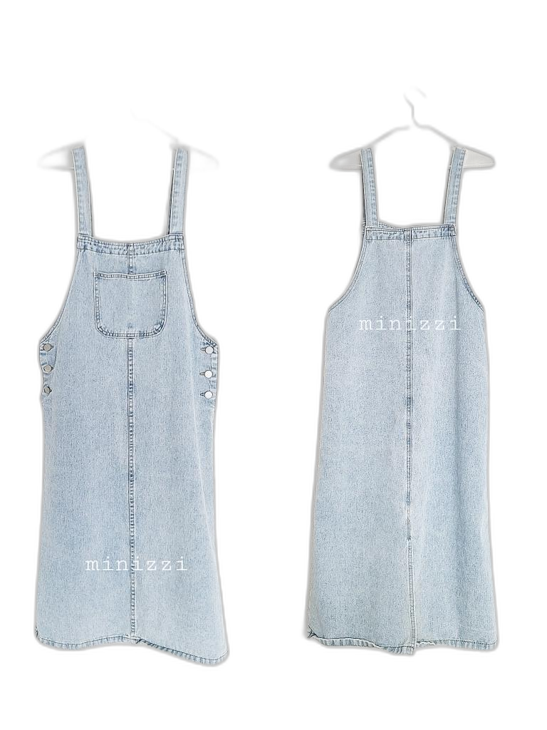 ❤ 빈티지 연청 데님 멜빵 롱원피스 ❤
