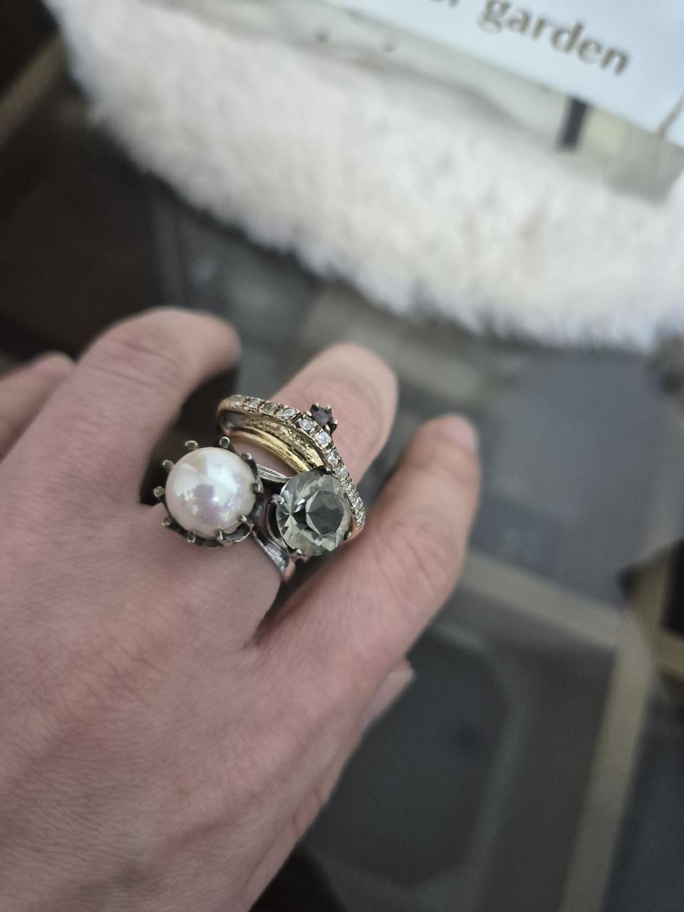 파리 패션 레이어드반지