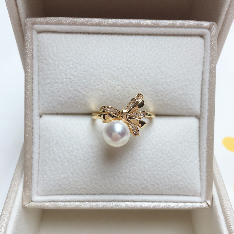 천연 담수진주 반지