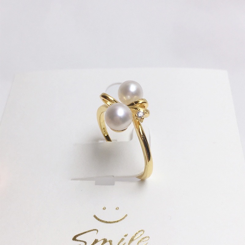 천연 담수진주 반지