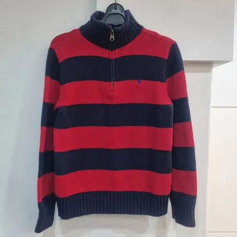 (키즈) 폴로 반집업 니트