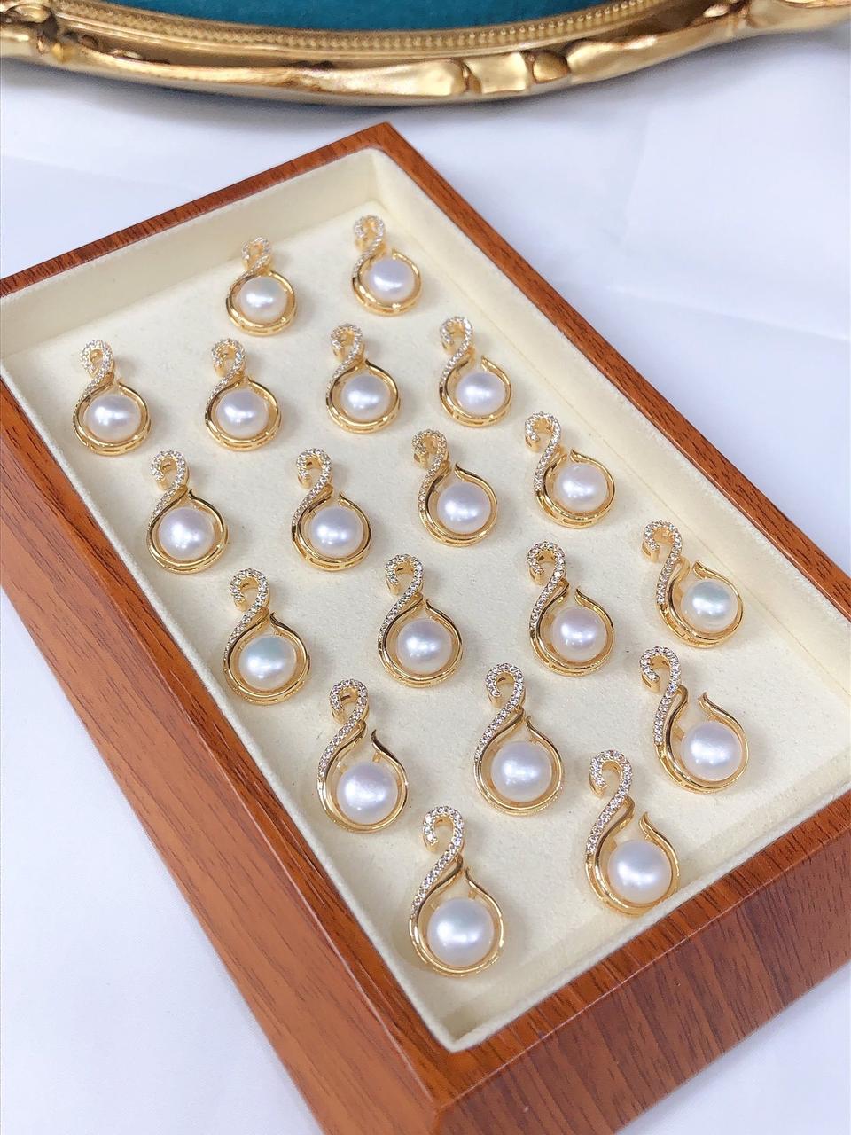 진주 목걸이 펜던트 3개입