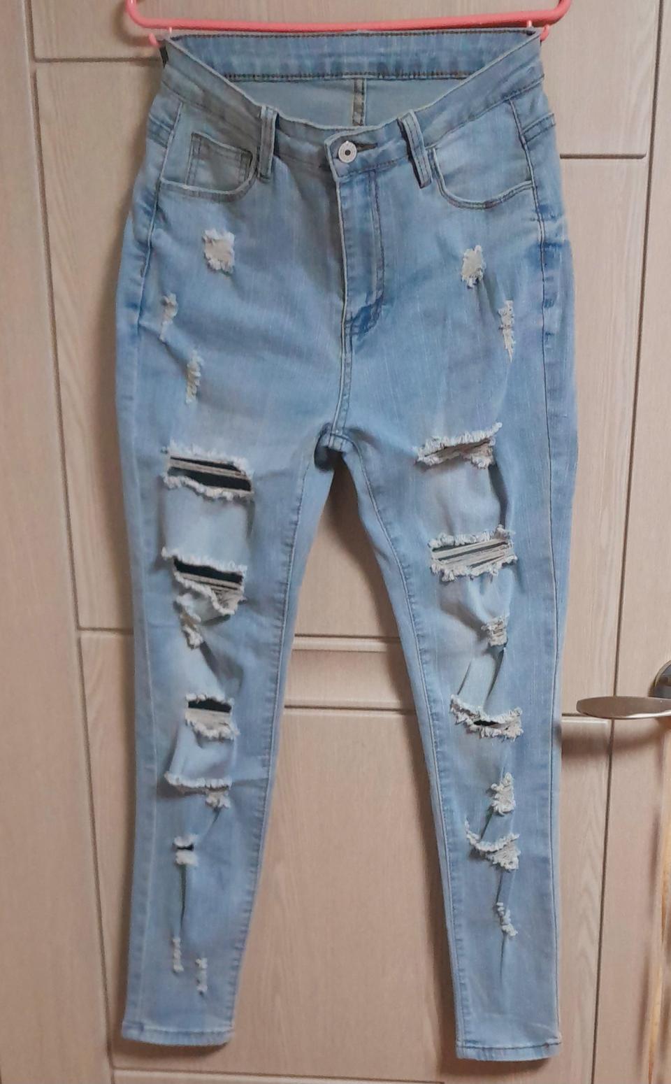 ♥라이트블루 찢청스키니