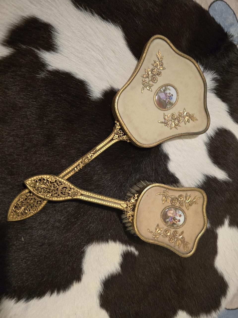 엔틱 거울.브러쉬세트