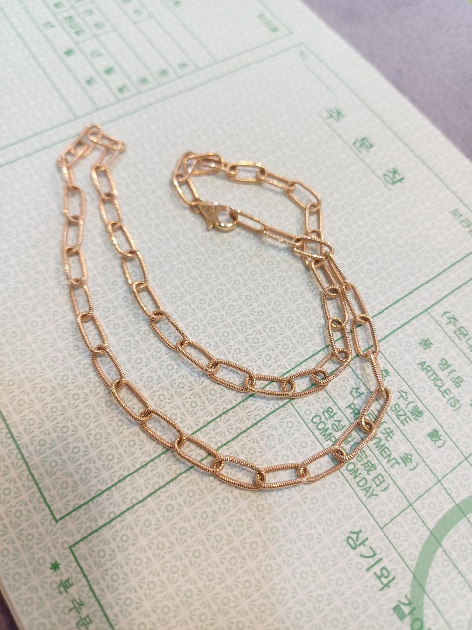 18k  반짝반짝  체인 클립