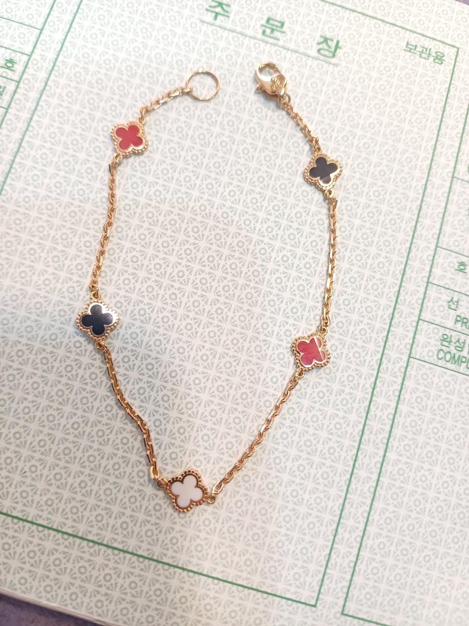 18k  에폭시 팔찌 크로바