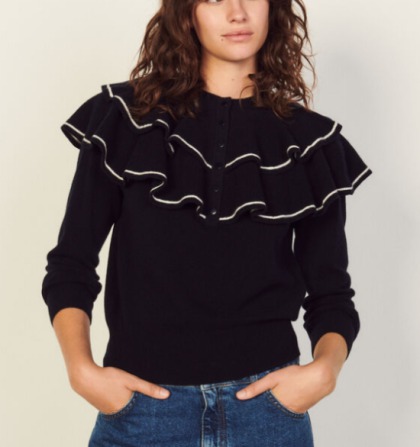 산드로 프릴 니트 1사이즈