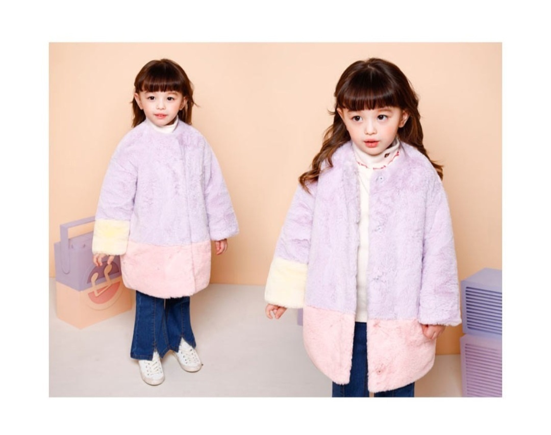 120~130. 젤리스푼 러블리 페이크퍼 여아코트