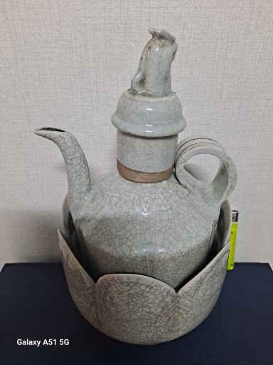 빙열가득한 백자 주전자