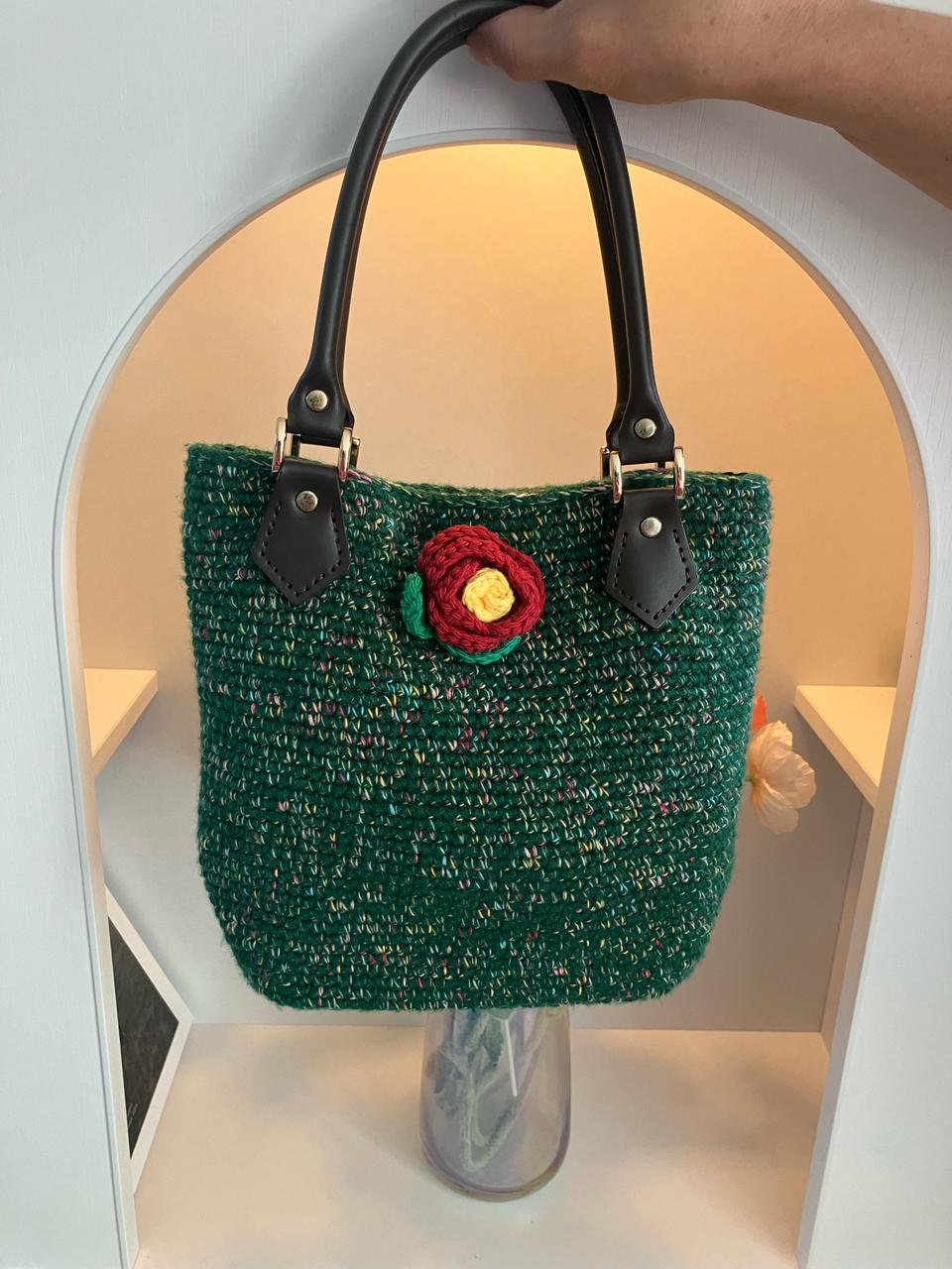 동백 수제 손가방