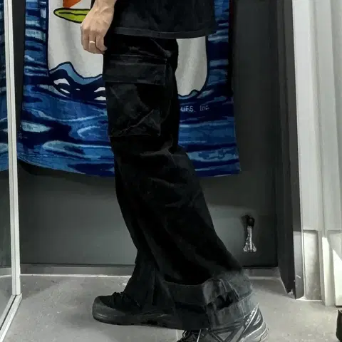 메종미네드 유틸리티 카고팬츠 블랙 32