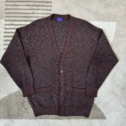 미쏘니 멀티패턴 가디건 빈티지 그런지 울니트 L