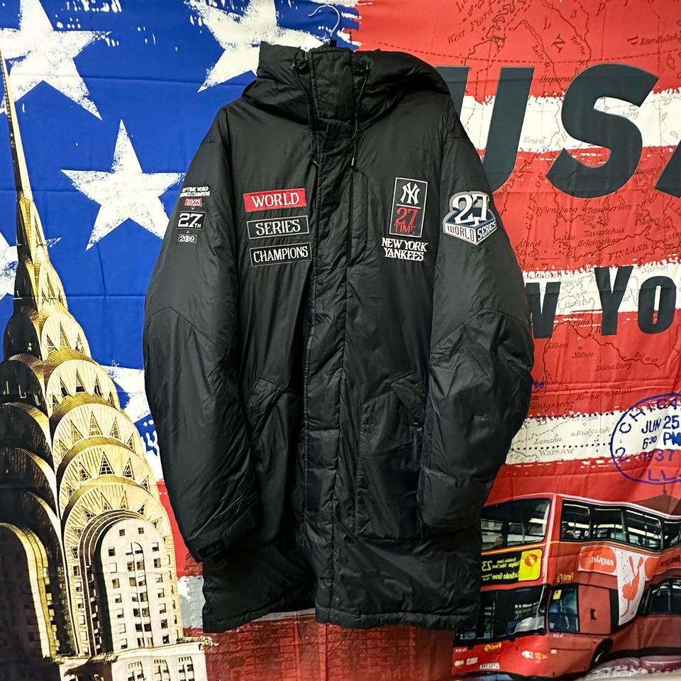 올드스쿨 mlb 월드시리즈 뉴욕양키즈 오버핏롱패딩