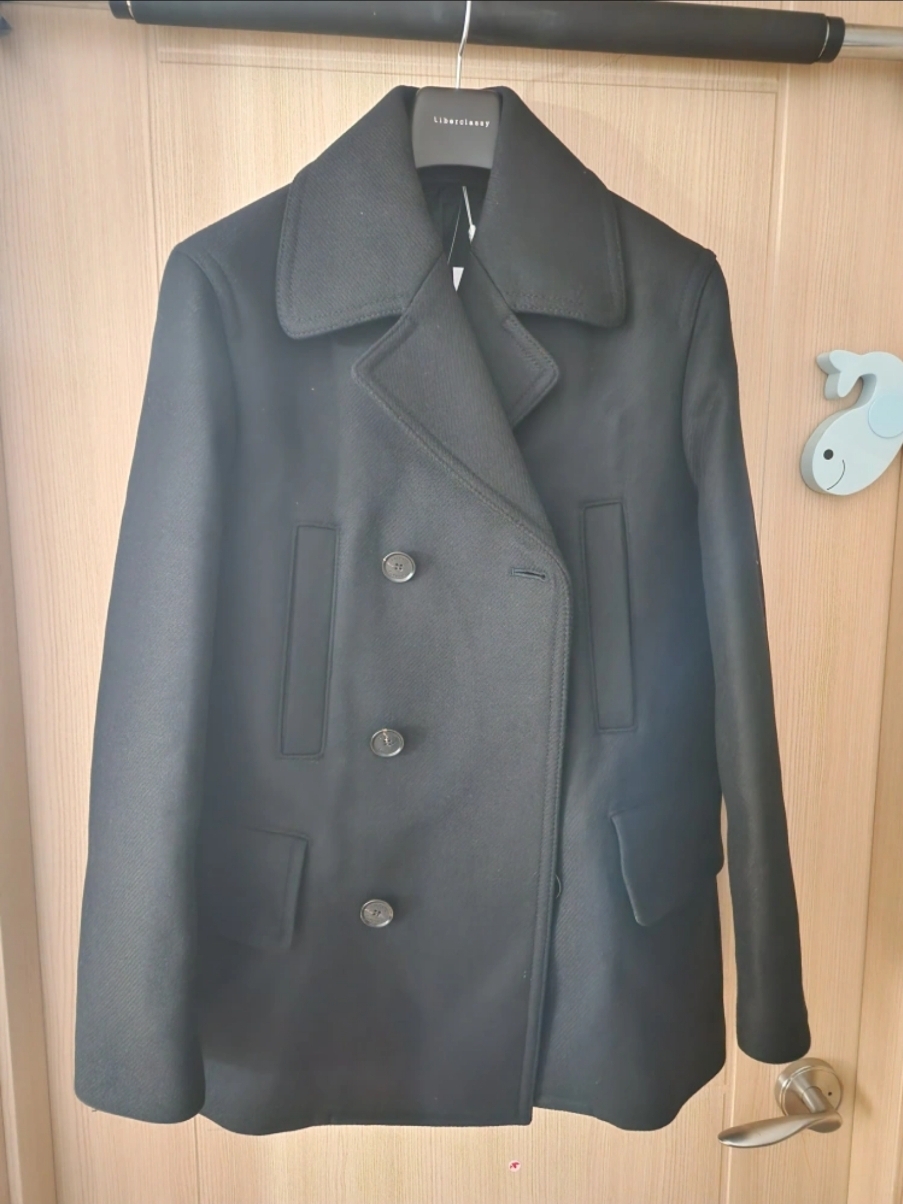 새제품 라코스테 남성 울혼방 피코트 100사이즈