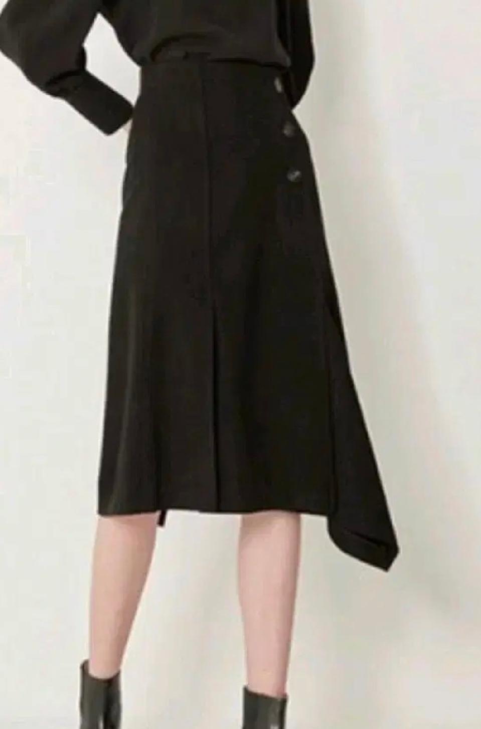 한섬 시스템 언밸런스 울 스커트 치마 64-94(27in)