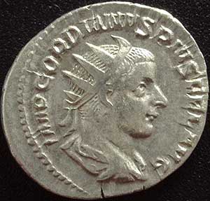 로마제국  2 데나리우스 은화  AU-58  고르디아누스 3세