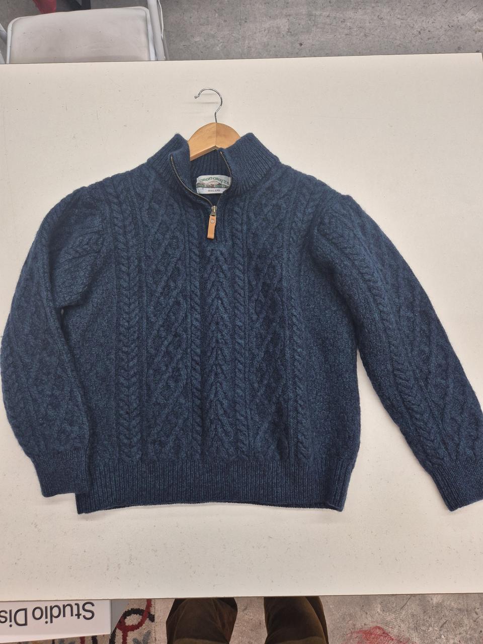 아랜크래프트 아일랜드발 반집업 스웨터