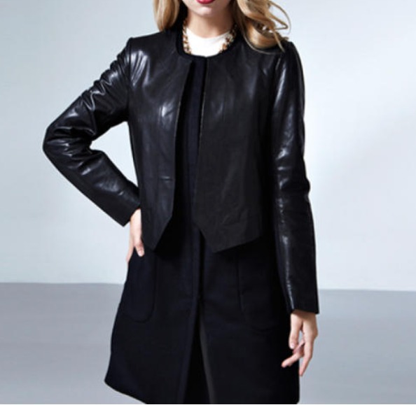 보코 베지터블 양 가죽 울 코트 가죽 배색 더블 자켓 재킷 점퍼 이태리제