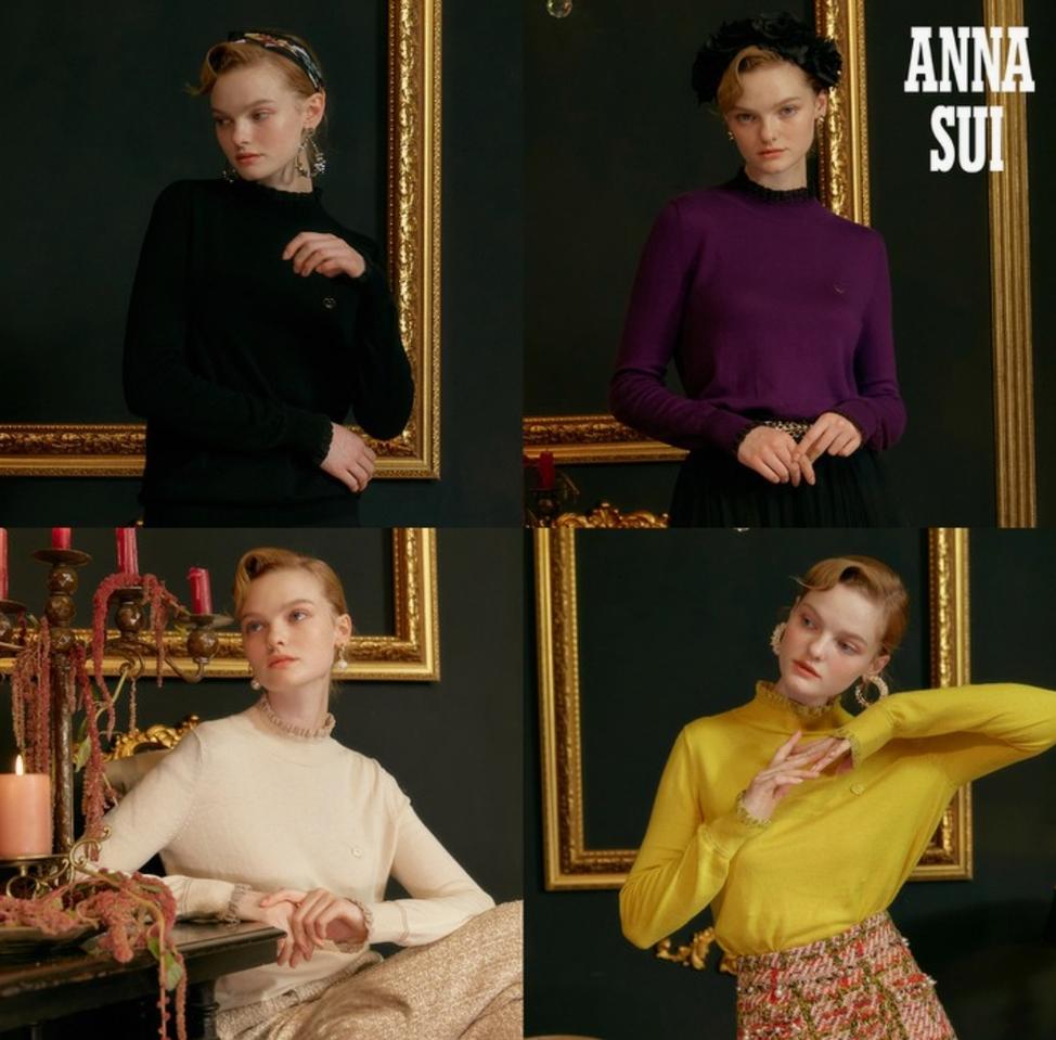 (새상품)안나수이 프릴 니트66/77/88