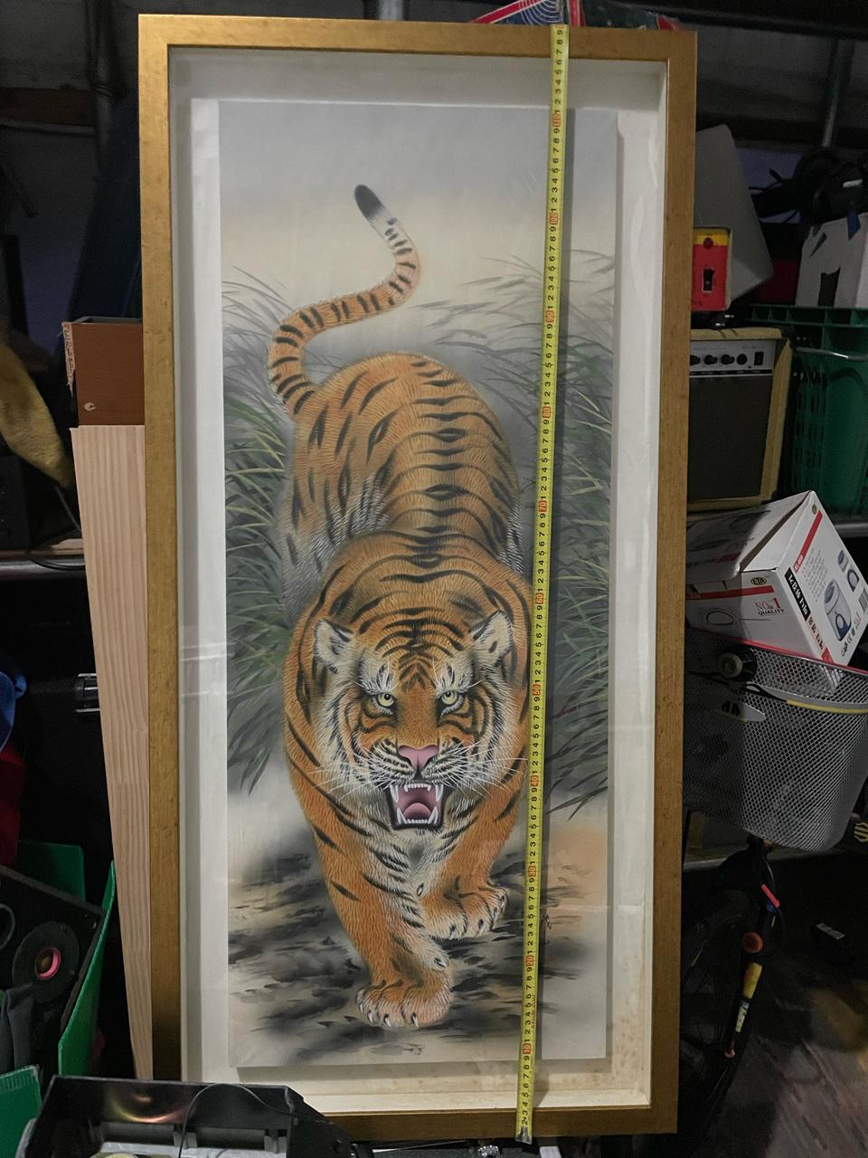 풍수지리 호랑이 그림 액자 액운방지 돈복 풍수소품