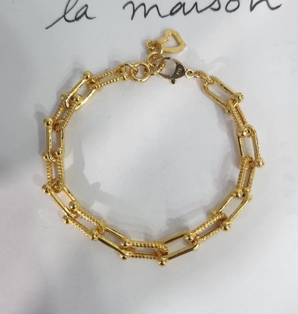 24k 순금 5돈 티파니 클립 팔찌 + 18k 장식 별도