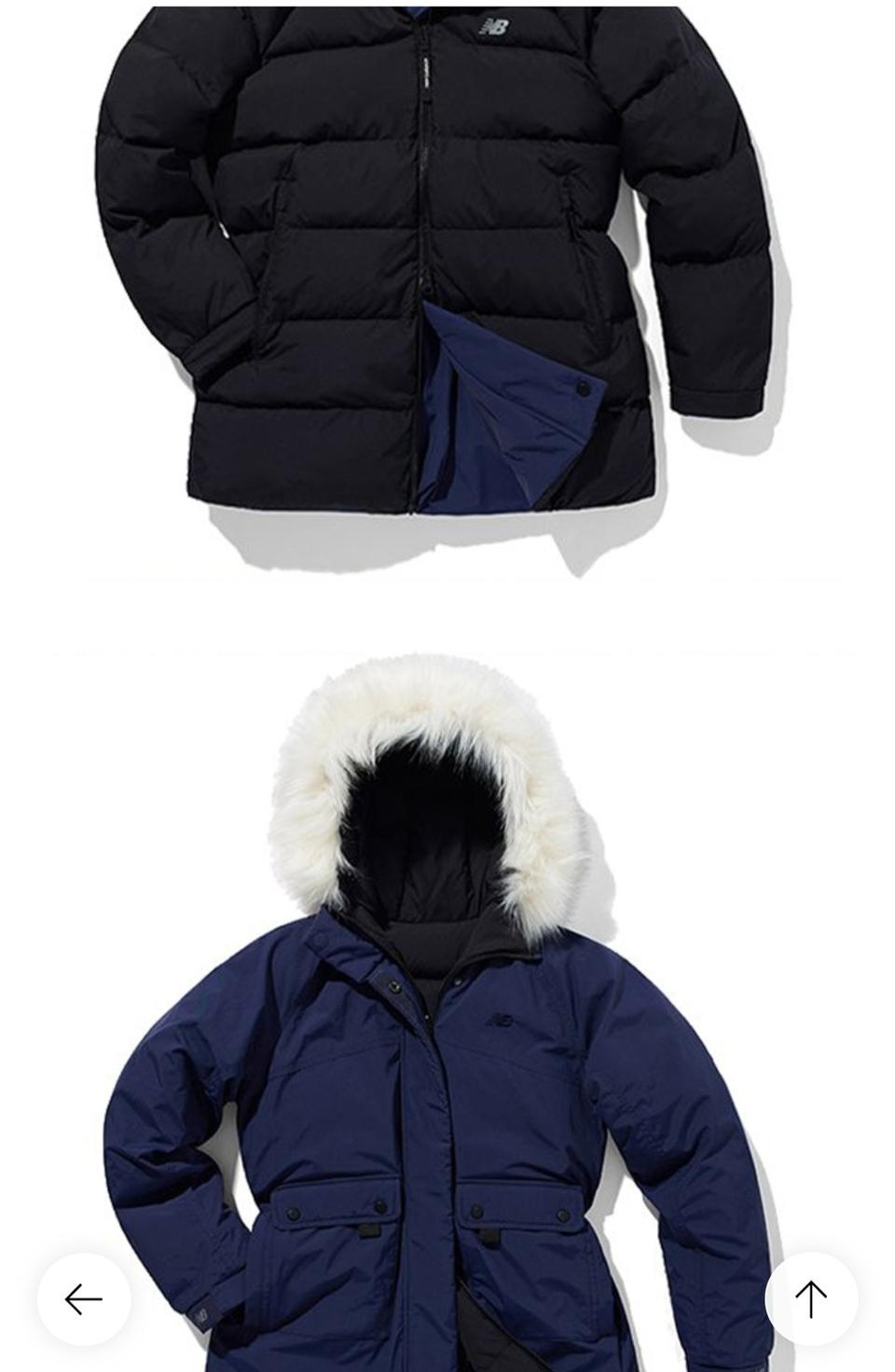 뉴발란스양면패딩S