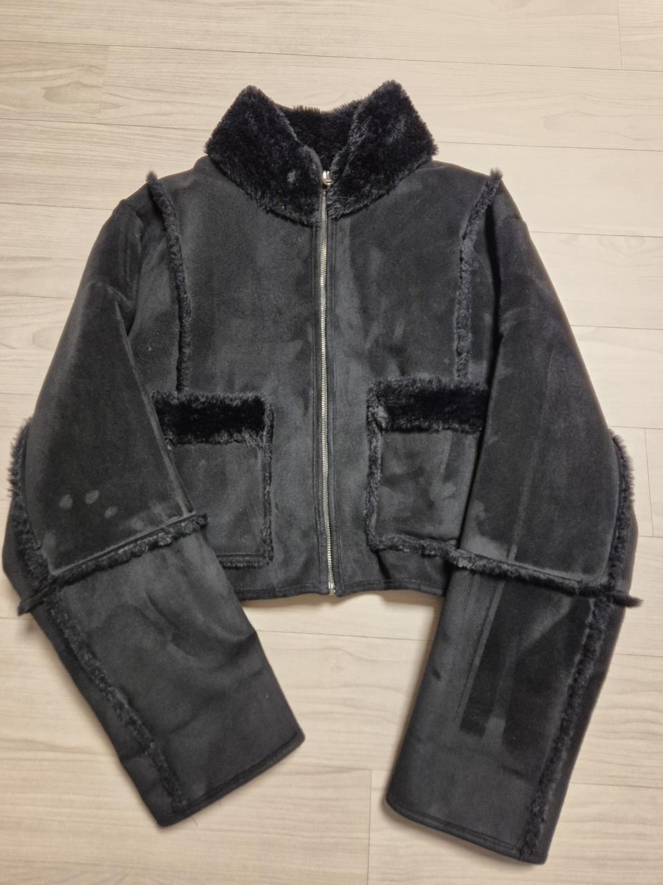 보세 인조무스탕 블랙