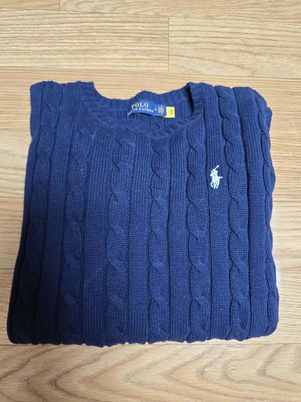 폴로 케이블 네이비 니트ㅡm