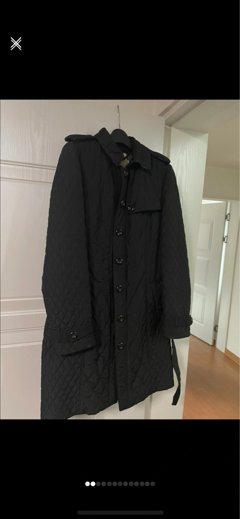 버버리 퀼팅코트 자켓 55