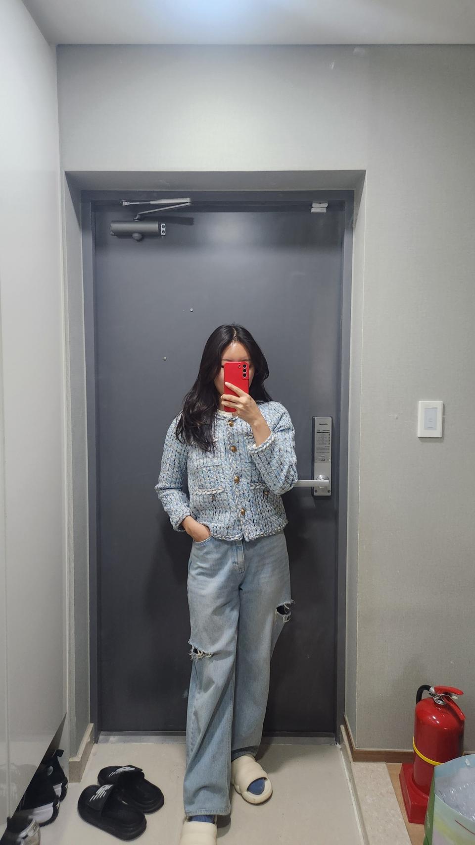 연청 트위드 자켓 셋업