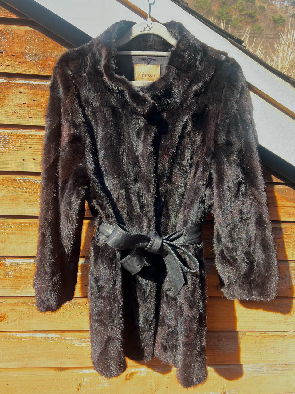 Coussin 밍크 하프 코트