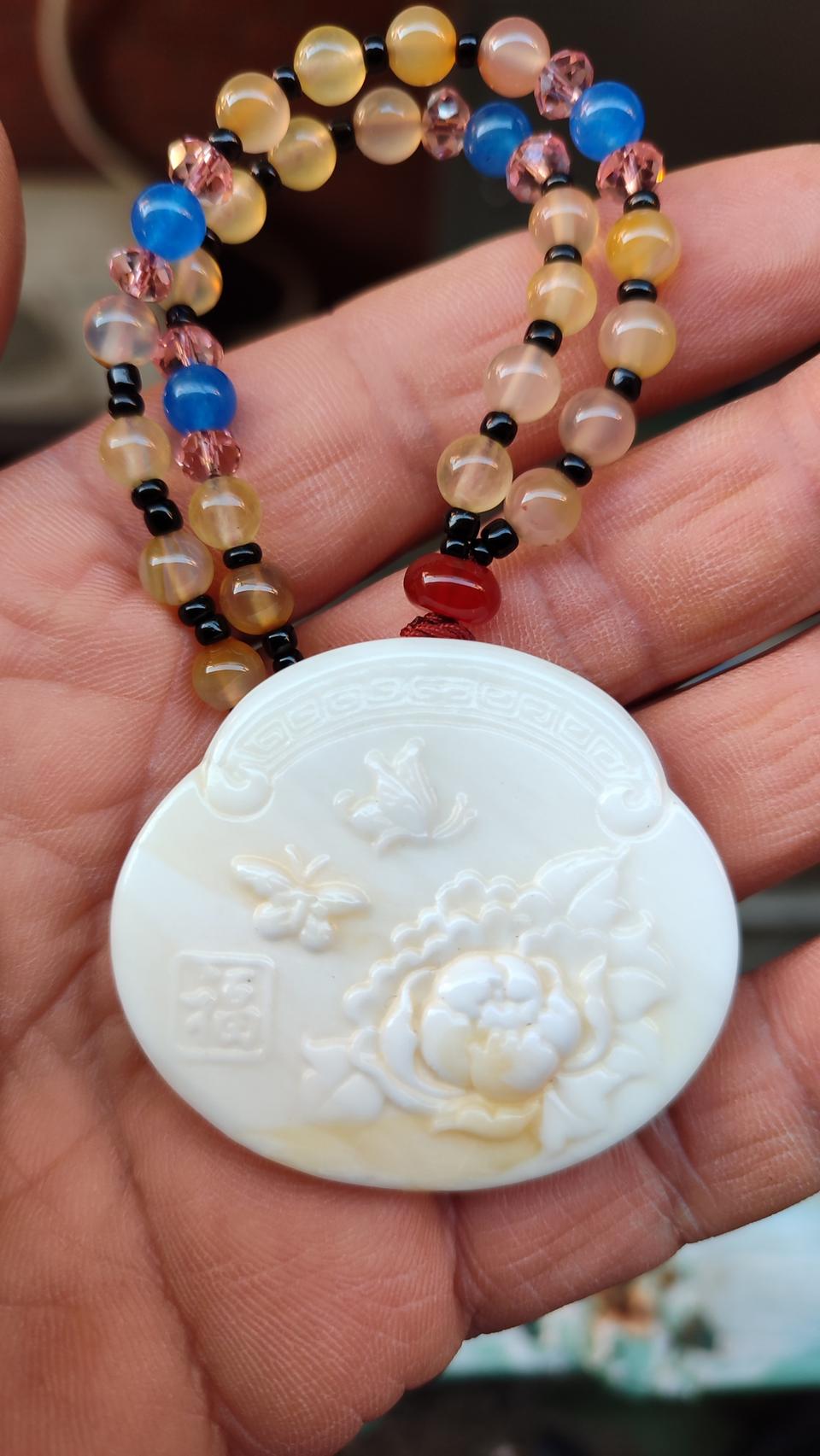 천연 차거목걸이