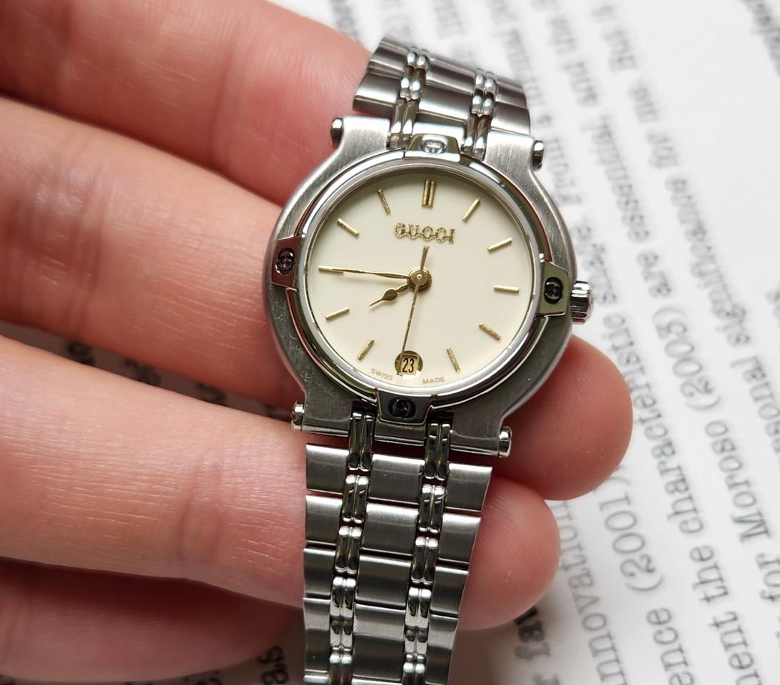 빈티지 구찌 클래식 9000L 요구르트판 싱글데이트 여성용 브레이슬릿 v