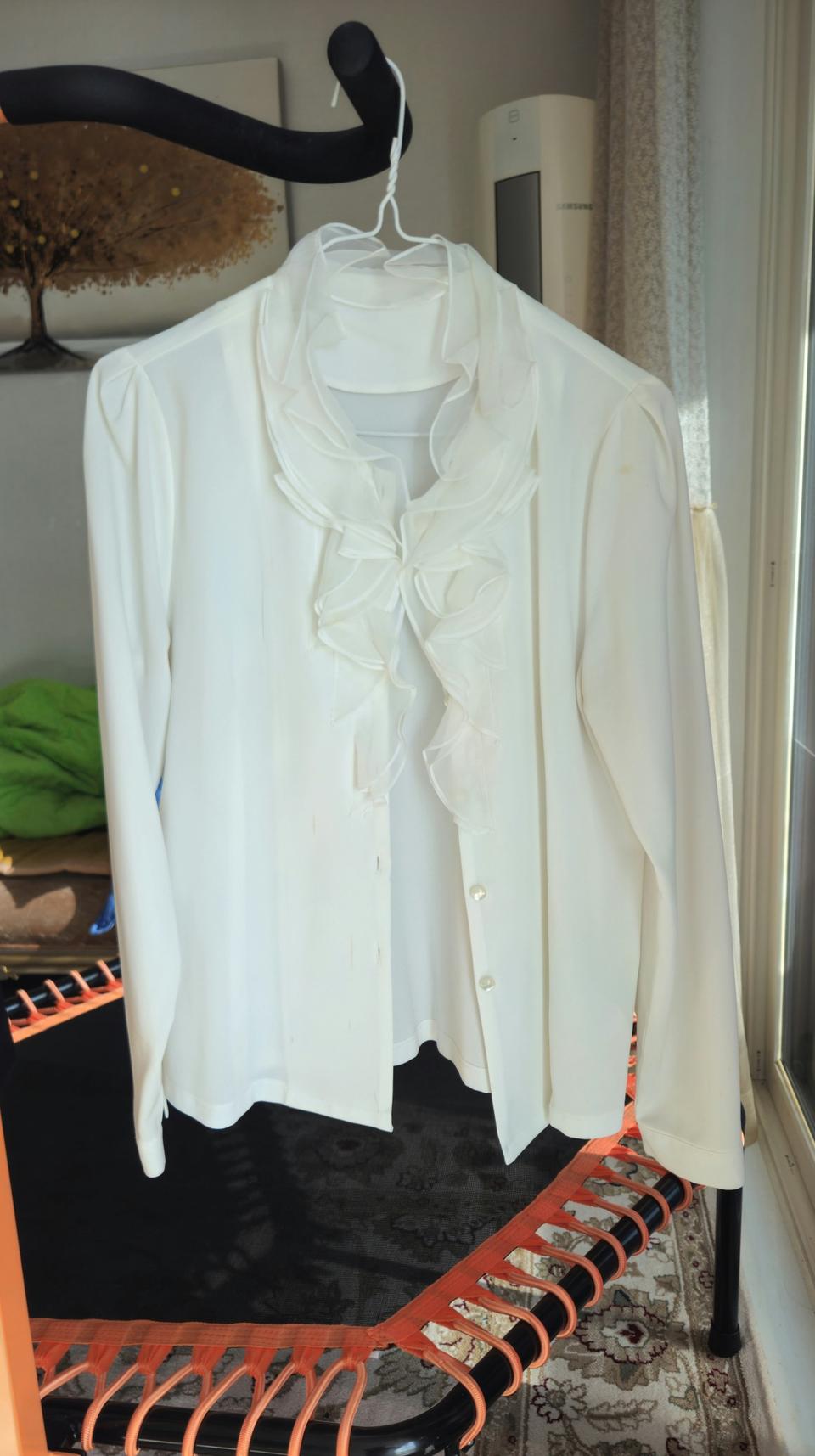 강남백화점 블라우스~화이트+블랙66사이즈