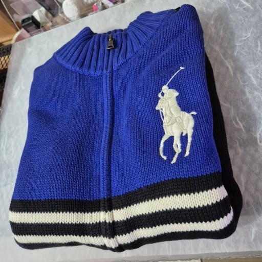 103 ) 새상품) 정품 폴로 니트 집업 자켓 L