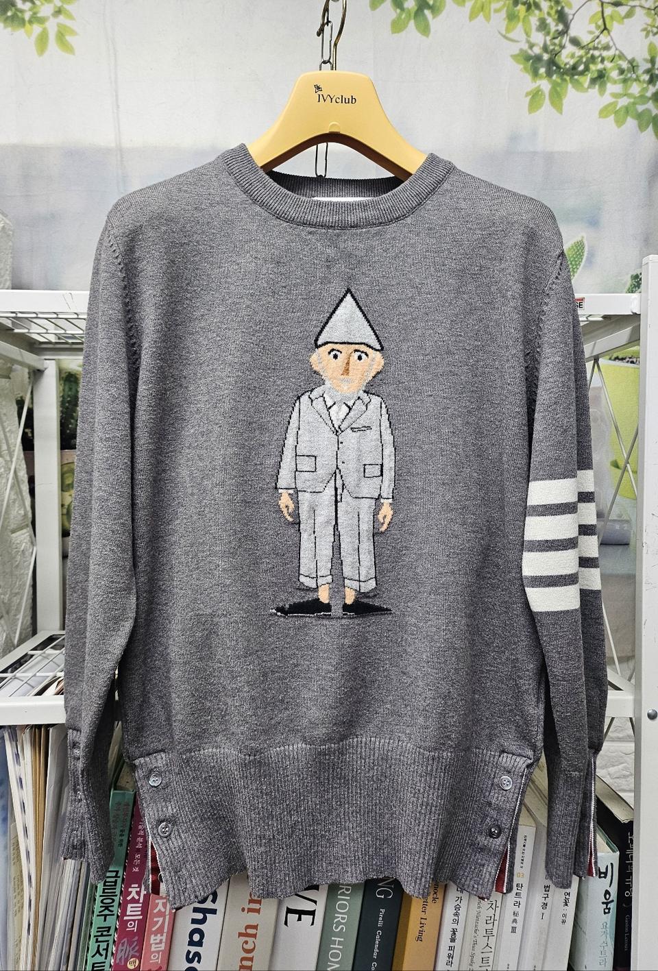 톰브라운 인타르시아 병정니트 스웨터 남성니트 사이즈90 MJ53