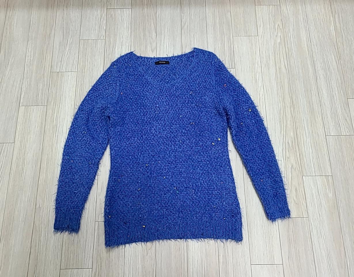 V넥 날개사 니트 90(55), 미사용