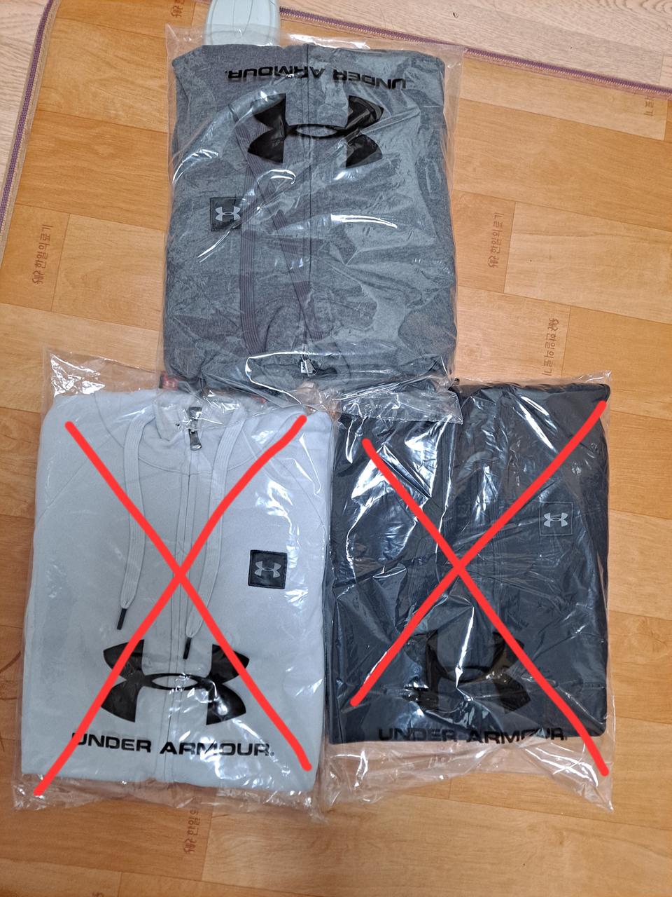 언더아머 기모 후드집업